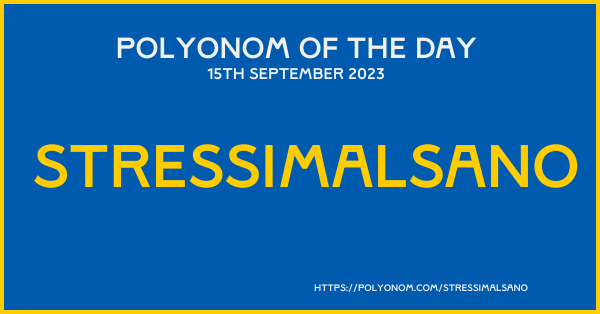 Stressimalsano Polyonom Of The Day 15th September 2023 Image