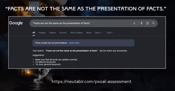facts are not the same as the presentation of facts image
